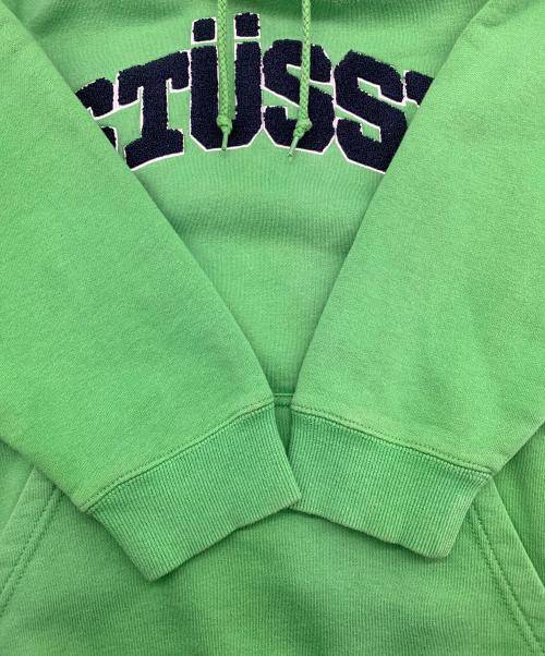 stussy（ステューシー）stussy (ステューシー) stussy　ロゴプルオーバーパーカー グリーン サイズ:Mの古着・服飾アイテム