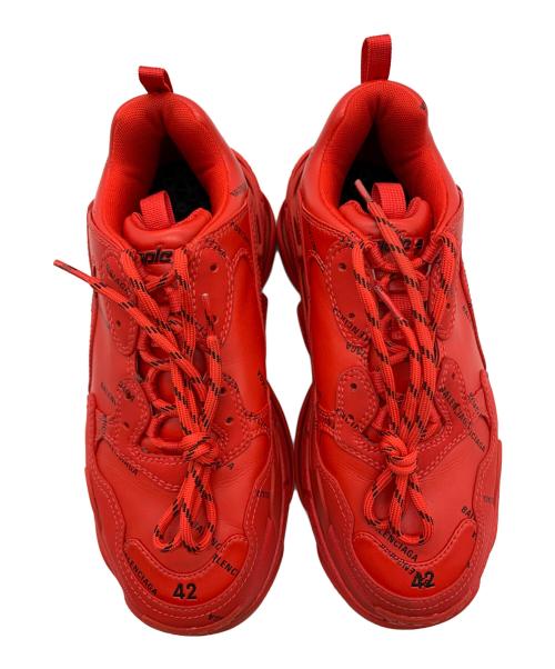 BALENCIAGA（バレンシアガ）BALENCIAGA (バレンシアガ) トリプルS レッド サイズ:27.5の古着・服飾アイテム