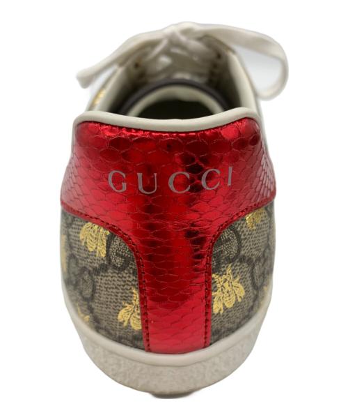 GUCCI（グッチ）GUCCI (グッチ) GUCCI　スニーカー ブラウン×ゴールド サイズ:27.5ｃｍの古着・服飾アイテム