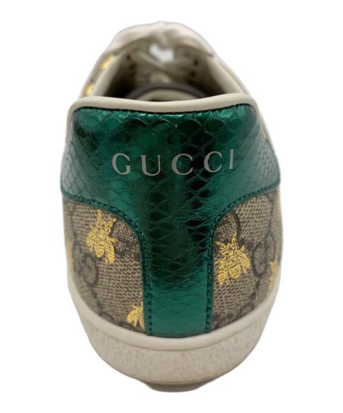 GUCCI（グッチ）GUCCI (グッチ) GUCCI　スニーカー ブラウン×ゴールド サイズ:27.5ｃｍの古着・服飾アイテム