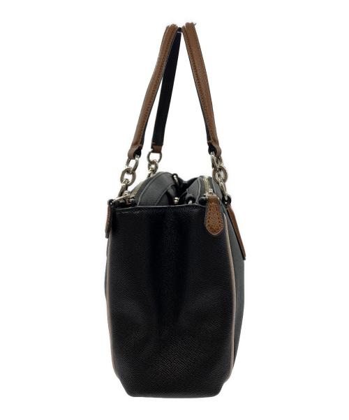 COACH（コーチ）COACH (コーチ) COACH　2WAYバッグ ブラック×ブラウンの古着・服飾アイテム