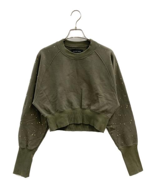 UNITED TOKYO（ユナイテッドトーキョー）UNITED TOKYO (ユナイテッドトーキョー) UNITED TOKYO　ラインストーンショートプルオーバー オリーブ サイズ:FREEの古着・服飾アイテム