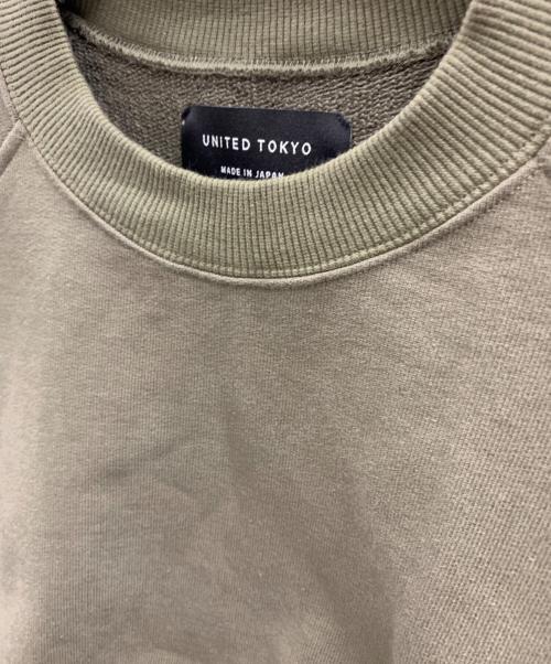 UNITED TOKYO（ユナイテッドトーキョー）UNITED TOKYO (ユナイテッドトーキョー) UNITED TOKYO　ラインストーンショートプルオーバー オリーブ サイズ:FREEの古着・服飾アイテム