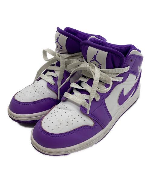 NIKE（ナイキ）NIKE (ナイキ) NIKE　ミッドカットスニーカー ホワイト×パープル サイズ:22.5の古着・服飾アイテム