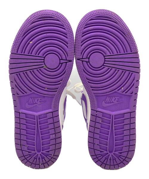 NIKE（ナイキ）NIKE (ナイキ) NIKE　ミッドカットスニーカー ホワイト×パープル サイズ:22.5の古着・服飾アイテム