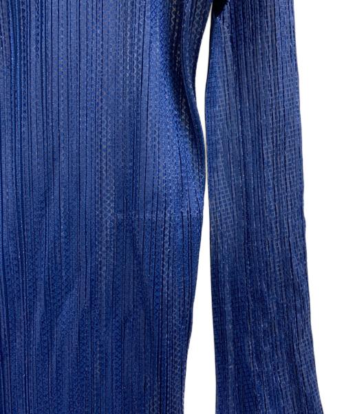 PLEATS PLEASE（プリーツプリーズ）PLEATS PLEASE (プリーツプリーズ) PLEATS PLEASE　プリーツカーディガン ブルー サイズ:2の古着・服飾アイテム