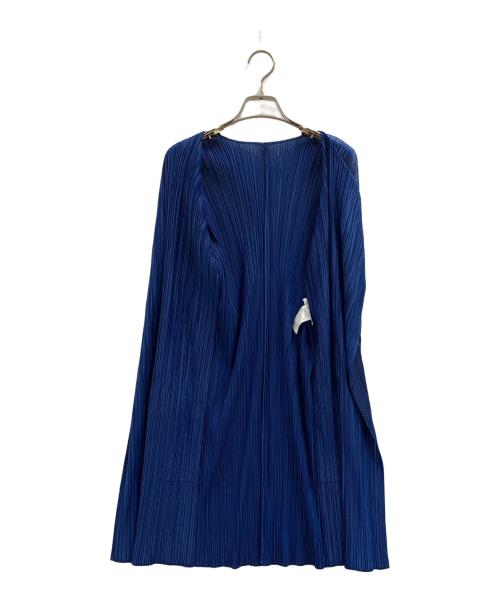 PLEATS PLEASE（プリーツプリーズ）PLEATS PLEASE (プリーツプリーズ) PLEATS PLEASE　プリーツカーディガン ブルー サイズ:2の古着・服飾アイテム