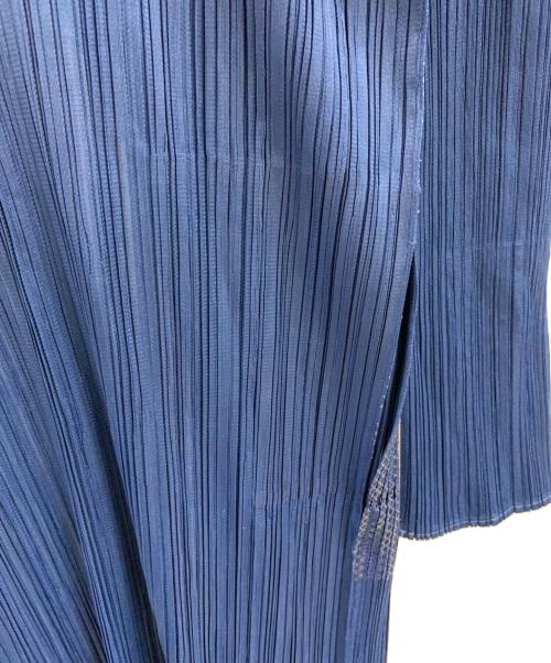 PLEATS PLEASE（プリーツプリーズ）PLEATS PLEASE (プリーツプリーズ) PLEATS PLEASE　プリーツカーディガン ブルー サイズ:2の古着・服飾アイテム