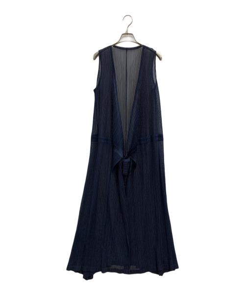 PLEATS PLEASE（プリーツプリーズ）PLEATS PLEASE (プリーツプリーズ) PLEATS PLEASE　アンサンブルワンピース ネイビー サイズ:4の古着・服飾アイテム