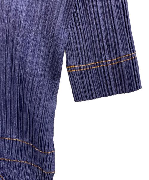 PLEATS PLEASE（プリーツプリーズ）PLEATS PLEASE (プリーツプリーズ) PLEATS PLEASE　シャツワンピース インディゴ サイズ:2の古着・服飾アイテム