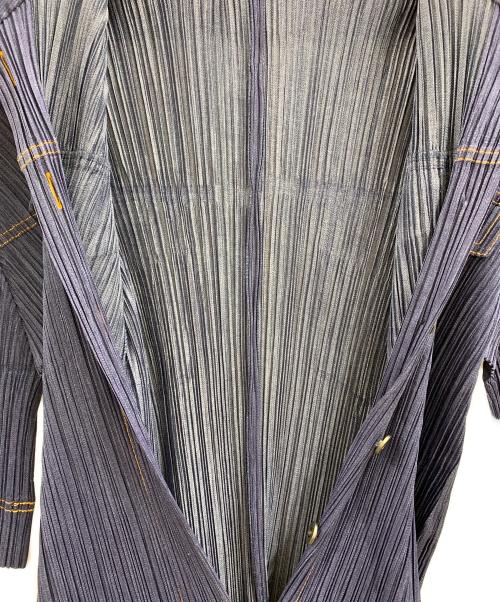 PLEATS PLEASE（プリーツプリーズ）PLEATS PLEASE (プリーツプリーズ) PLEATS PLEASE　シャツワンピース インディゴ サイズ:2の古着・服飾アイテム