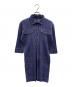 PLEATS PLEASE（プリーツプリーズ）の古着「PLEATS PLEASE　シャツワンピース」｜インディゴ