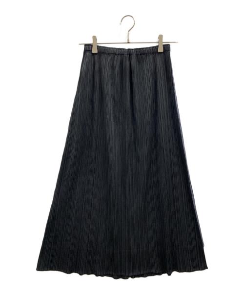 PLEATS PLEASE（プリーツプリーズ）PLEATS PLEASE (プリーツプリーズ) PLEATS PLEASE　プリーツ加工スカート グレー×ブラック サイズ:34の古着・服飾アイテム