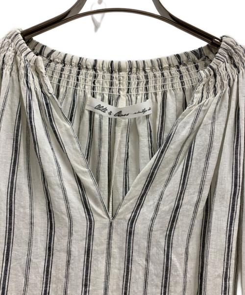 CLOTH&CROSS（クロスアンドクロス）CLOTH&CROSS (クロスアンドクロス) CLOTH&CROSS　リネンワンピース ホワイト サイズ:FREEの古着・服飾アイテム