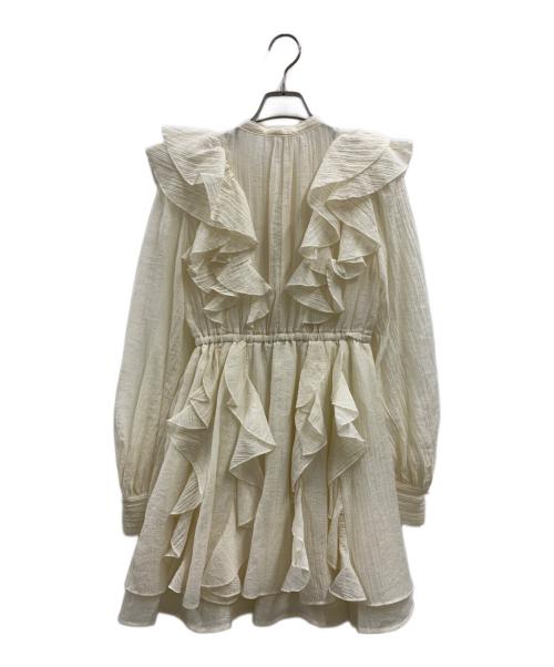 COCODEAL（ココディール）COCODEAL (ココディール) COCODEAL　フリルミニワンピース ベージュ サイズ:1の古着・服飾アイテム