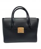 FURLAフルラ）の古着「FURLA　レザーショルダーバッグ」｜ブラック