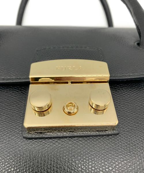 FURLA（フルラ）FURLA (フルラ) FURLA　レザーショルダーバッグ ブラックの古着・服飾アイテム