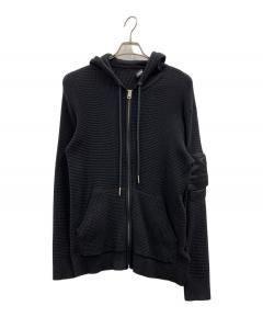 中古・古着通販】DIESEL (ディーゼル) レザー切替ジップパーカー