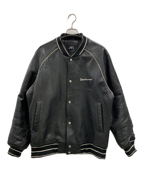 ZARA（ザラ）ZARA (ザラ) ZARA　レザージャケット ブラック サイズ:Lの古着・服飾アイテム