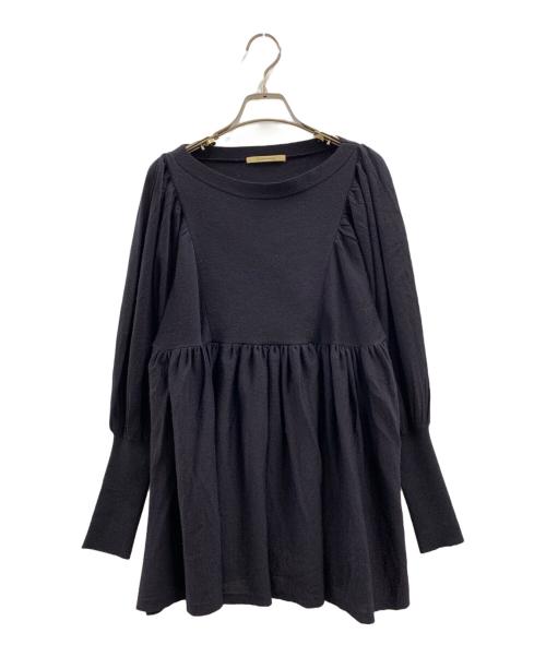 Curensology（カレンソロジー）Curensology (カレンソロジー) Curensology　ニット ネイビー サイズ:FREEの古着・服飾アイテム