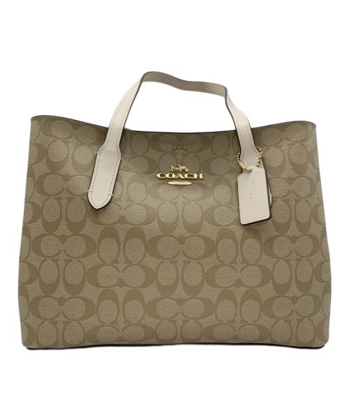 COACH（コーチ）COACH (コーチ) 2WAYバッグ ベージュ×ホワイトの古着・服飾アイテム