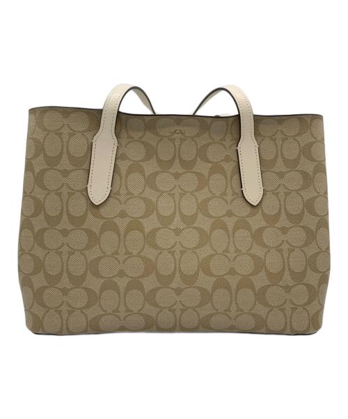 COACH（コーチ）COACH (コーチ) 2WAYバッグ ベージュ×ホワイトの古着・服飾アイテム