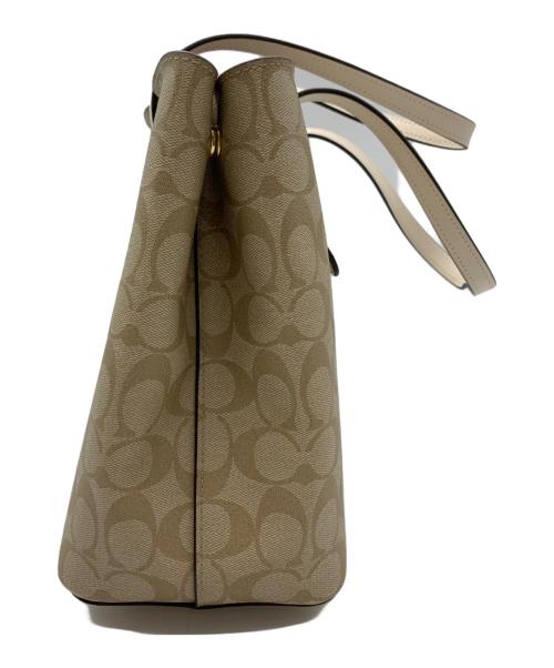 COACH（コーチ）COACH (コーチ) 2WAYバッグ ベージュ×ホワイトの古着・服飾アイテム