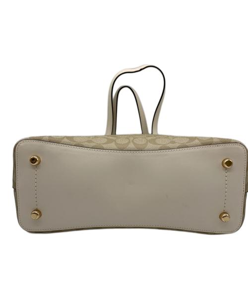 COACH（コーチ）COACH (コーチ) 2WAYバッグ ベージュ×ホワイトの古着・服飾アイテム