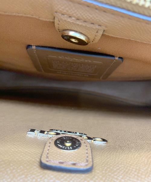 COACH（コーチ）COACH (コーチ) 2WAYバッグ ベージュ×ホワイトの古着・服飾アイテム