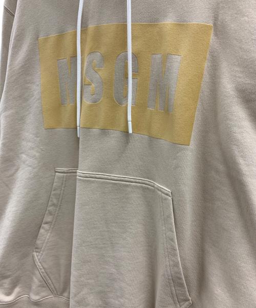 MSGM（エムエスジーエム）MSGM (エムエスジーエム) MSGM　プルオーバーパーカー ベージュ サイズ:Sの古着・服飾アイテム