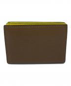 l'arcobalenoラルコバレーノ）の古着「l'arcobaleno　ゴートカードケース」｜ベージュ×イエロー