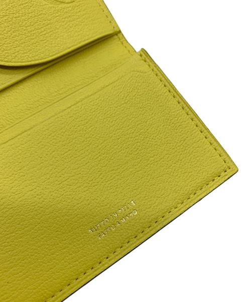 l'arcobaleno（ラルコバレーノ）l'arcobaleno (ラルコバレーノ) l'arcobaleno　ゴートカードケース ベージュ×イエローの古着・服飾アイテム