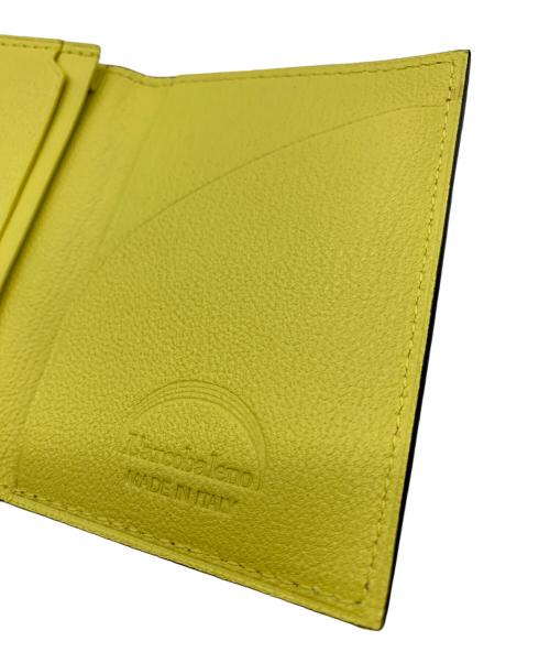 l'arcobaleno（ラルコバレーノ）l'arcobaleno (ラルコバレーノ) l'arcobaleno　ゴートカードケース ベージュ×イエローの古着・服飾アイテム