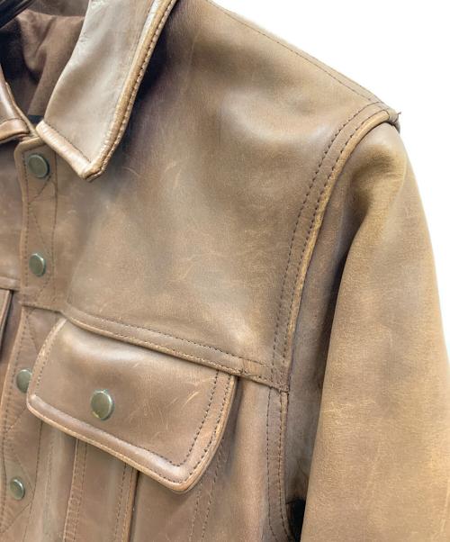 ワイルドターキー（WILD TURKEY）ワイルドターキー (WILD TURKEY) レザージャケット ブラウン サイズ:Mの古着・服飾アイテム