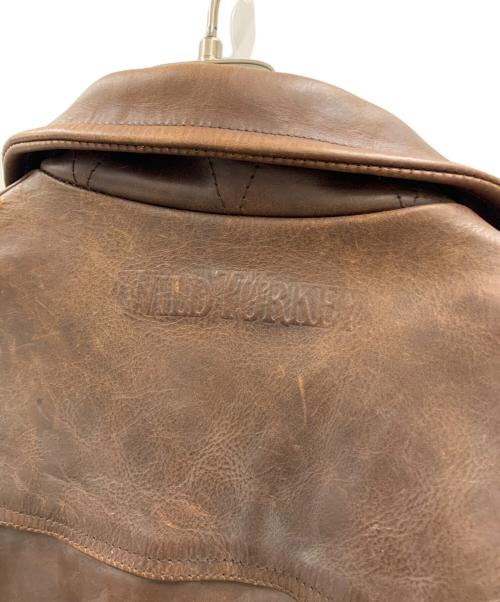 ワイルドターキー（WILD TURKEY）ワイルドターキー (WILD TURKEY) レザージャケット ブラウン サイズ:Mの古着・服飾アイテム