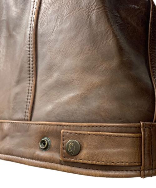 ワイルドターキー（WILD TURKEY）ワイルドターキー (WILD TURKEY) レザージャケット ブラウン サイズ:Mの古着・服飾アイテム