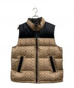 COACHコーチ）の古着「COACH ダウンベスト」｜ベージュ×ブラック