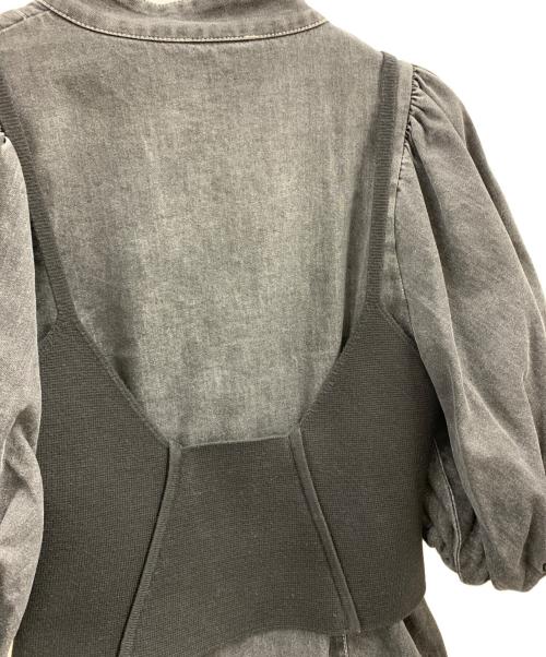 Snidel（スナイデル）Snidel (スナイデル) ブラウス チャコールグレー サイズ:Mの古着・服飾アイテム