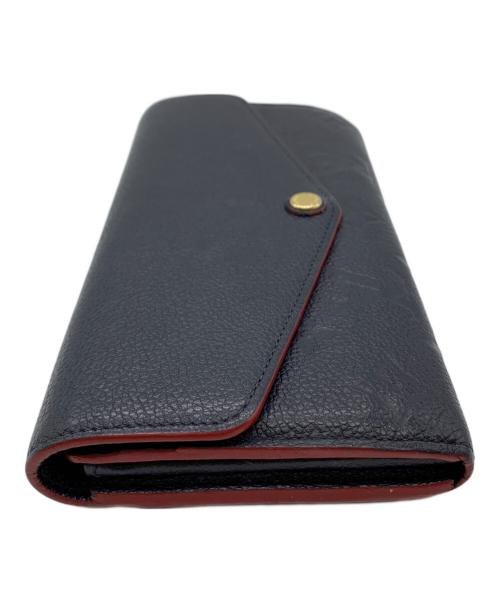 LOUIS VUITTON（ルイ ヴィトン）LOUIS VUITTON (ルイ ヴィトン) LOUIS VUITTON　長財布 ネイビー×レッドの古着・服飾アイテム