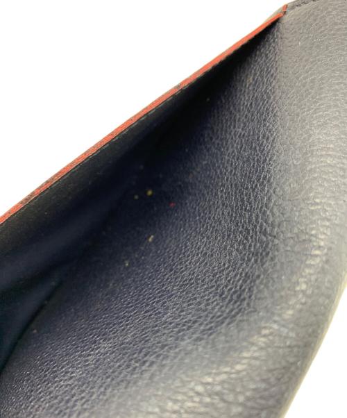LOUIS VUITTON（ルイ ヴィトン）LOUIS VUITTON (ルイ ヴィトン) LOUIS VUITTON　長財布 ネイビー×レッドの古着・服飾アイテム