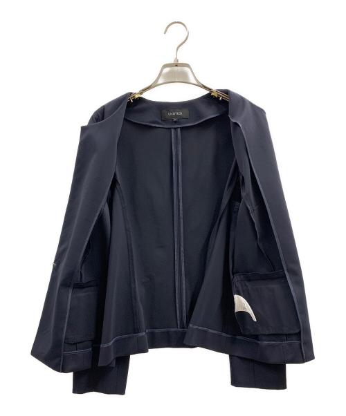 UNTITLED（アンタイトル）UNTITLED (アンタイトル) UNTITLED　ノーカラージャケット ネイビー サイズ:44の古着・服飾アイテム