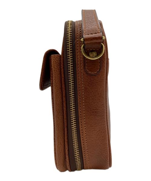 LUGGAGE AOKI（ラゲージアオキ）Luggage AOKI (ラゲージアオキ) Luggage AOK　レザーショルダーポーチ ブラウンの古着・服飾アイテム