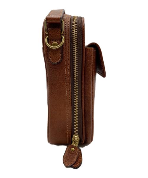 LUGGAGE AOKI（ラゲージアオキ）Luggage AOKI (ラゲージアオキ) Luggage AOK　レザーショルダーポーチ ブラウンの古着・服飾アイテム