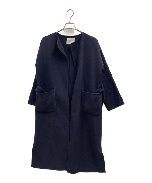 URBAN RESEARCH DOORS（アーバンリサーチドアーズ）URBAN RESEARCH DOORS (アーバンリサーチドアーズ) URBAN RESEARCH DOORS  ウールガウンコート ネイビー サイズ:SIZE 1の古着・服飾アイテム