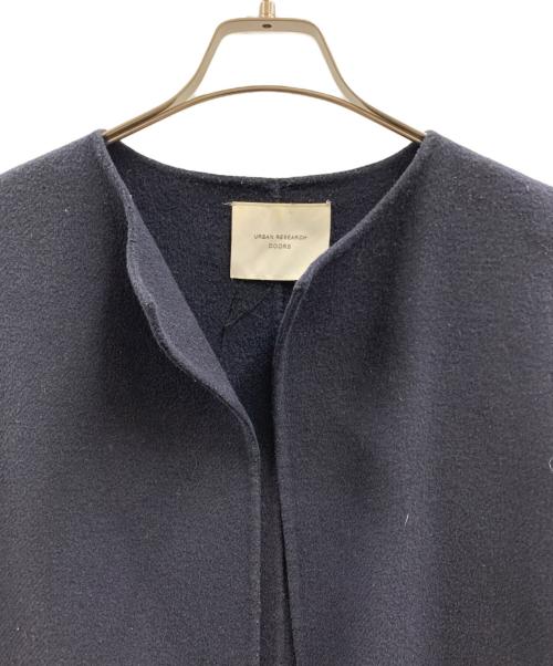 URBAN RESEARCH DOORS（アーバンリサーチドアーズ）URBAN RESEARCH DOORS (アーバンリサーチドアーズ) URBAN RESEARCH DOORS  ウールガウンコート ネイビー サイズ:SIZE 1の古着・服飾アイテム