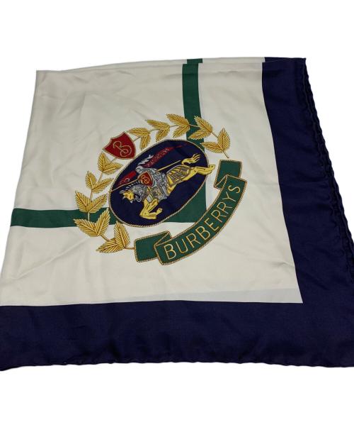 Burberry's（バーバリー）Burberry's (バーバリーズ) スカーフ ネイビー×ベージュの古着・服飾アイテム
