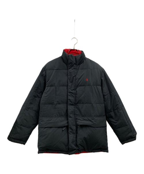 POLO RALPH LAUREN（ポロ・ラルフローレン）POLO RALPH LAUREN (ポロ・ラルフローレン) POLO RALPH LAUREN　リバーシブルダウンジャケット ブラック×レッド サイズ:Sの古着・服飾アイテム
