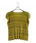 PLEATS PLEASE（プリーツプリーズ）の古着「PLEATS PLEASE ノースリーブプリーツカットソー」｜イエロー