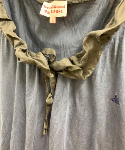 Vivienne Westwood RED LABEL（ヴィヴィアンウエストウッドレッドレーベル）Vivienne Westwood RED LABEL (ヴィヴィアンウエストウッドレッドレーベル) 	Vivienne Westwood RED LABEL　フリルワンピース ネイビー サイズ:2の古着・服飾アイテム