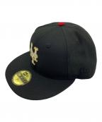 New Eraニューエラ）の古着「New Era　キャップ」｜ブラック×ゴールド